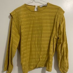 Mustard yellow cotton blouse